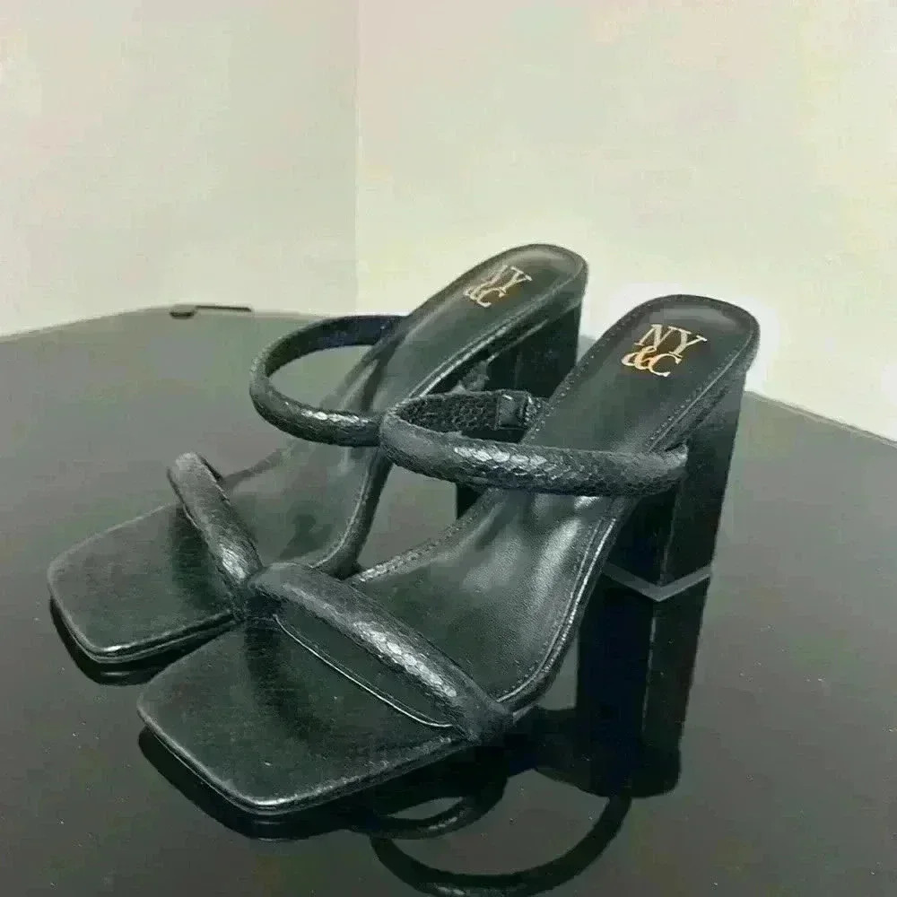 Women’s square high heels barely worn